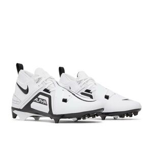 Nike Alpha White and Black Sports Cleats